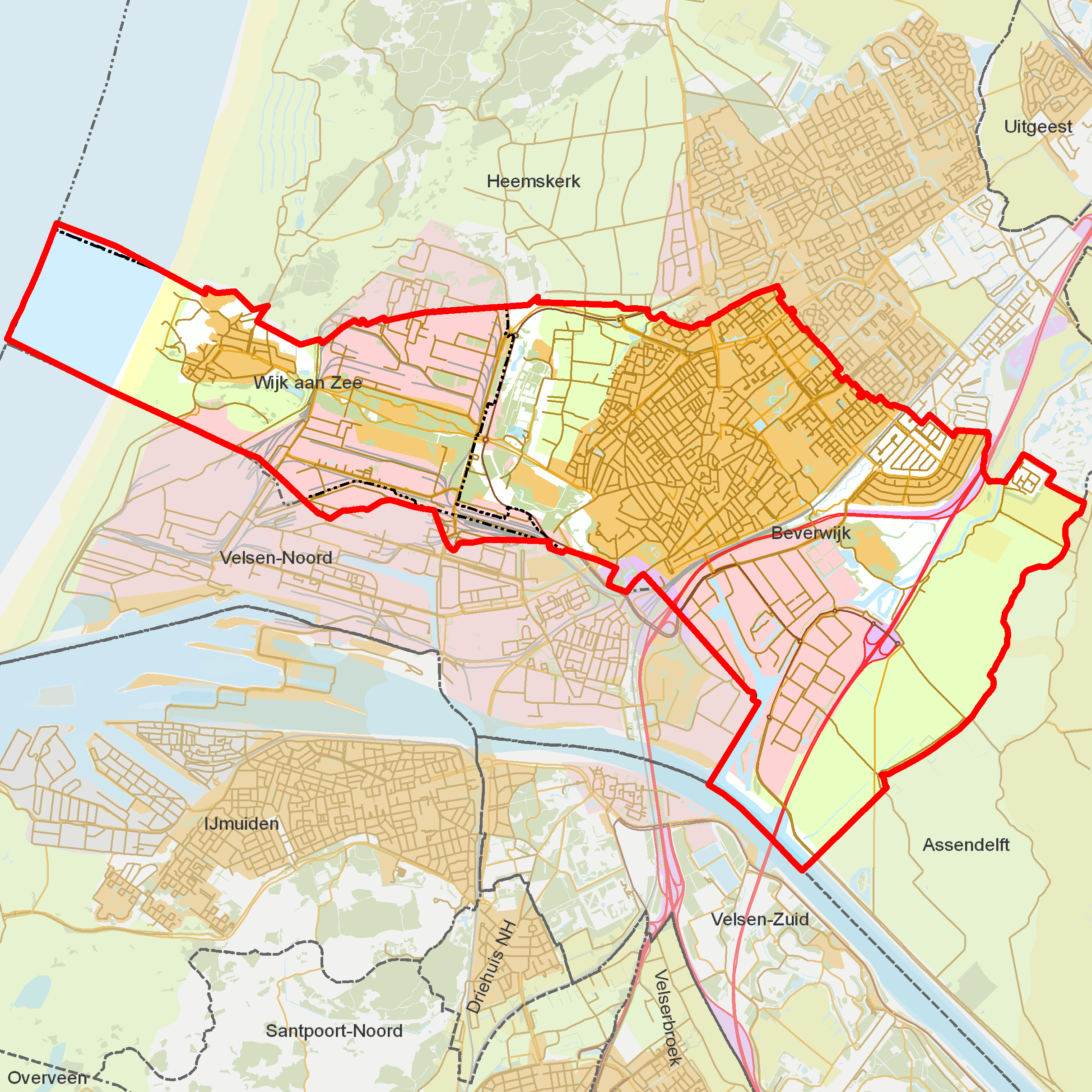 makelaar beverwijk buurt kaart overspaern